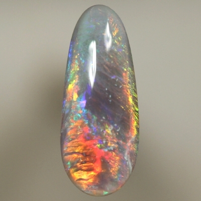 SOLID BLACK OPAL Bright neon red and orange moving constantly